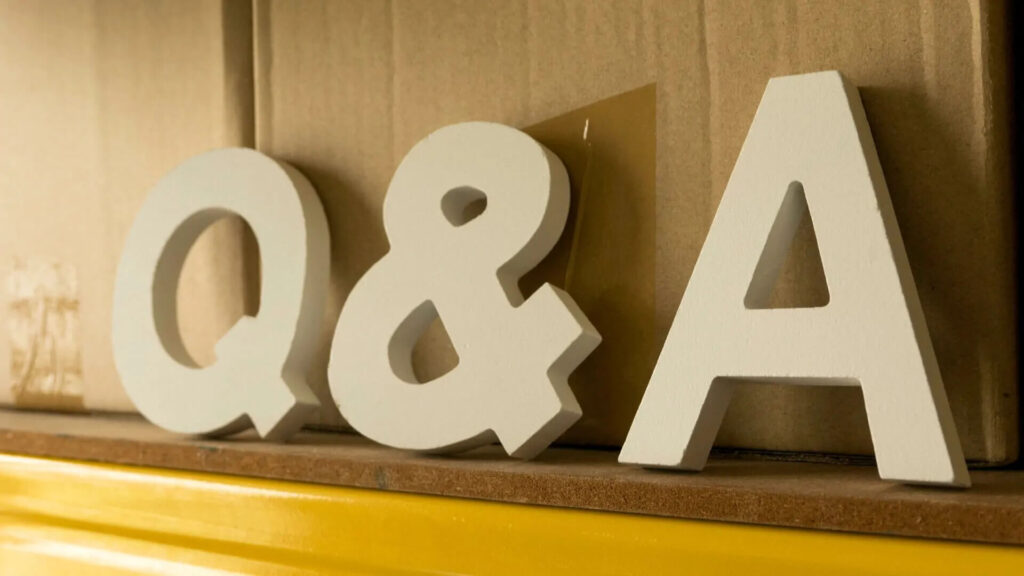 q and a foam letters