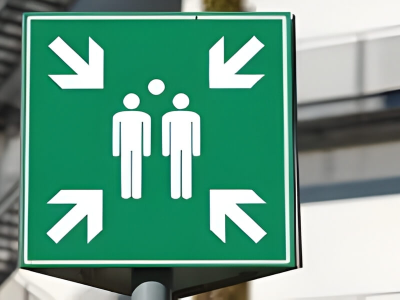 assembly point signs