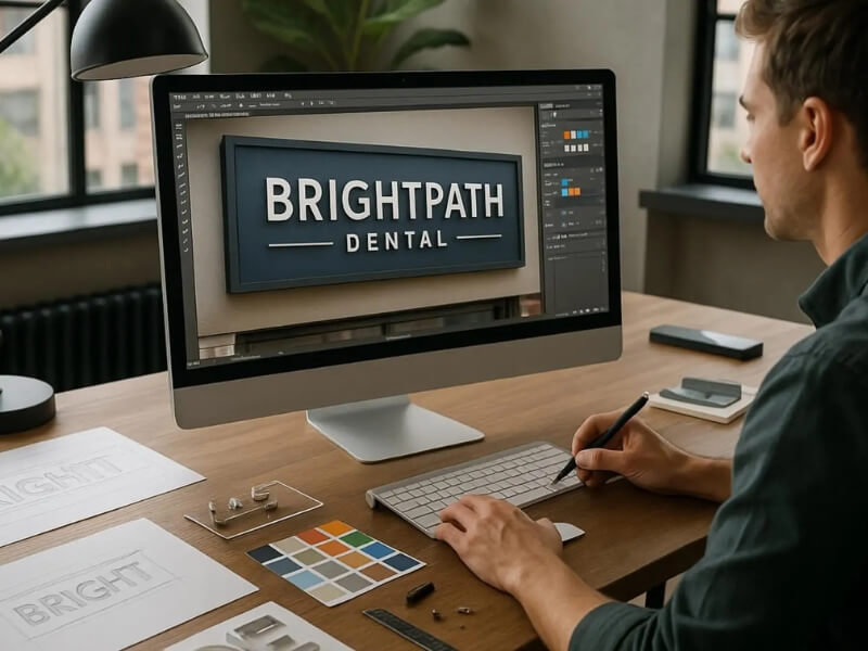 sign design for brightpath dental