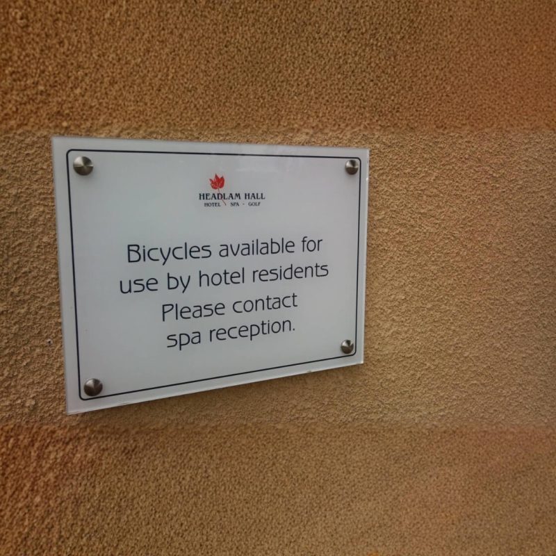 ceiling mounted standoff signs