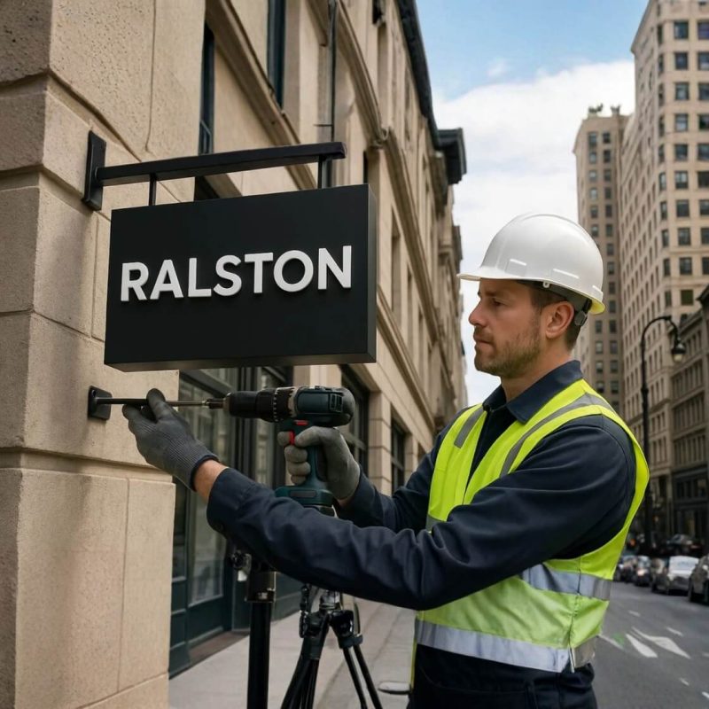 professionals instal signs